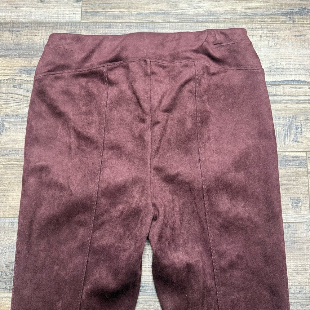 John Mark Burgundy Suede Pull On Pant Women's Size Medium - Picture 3 of 9